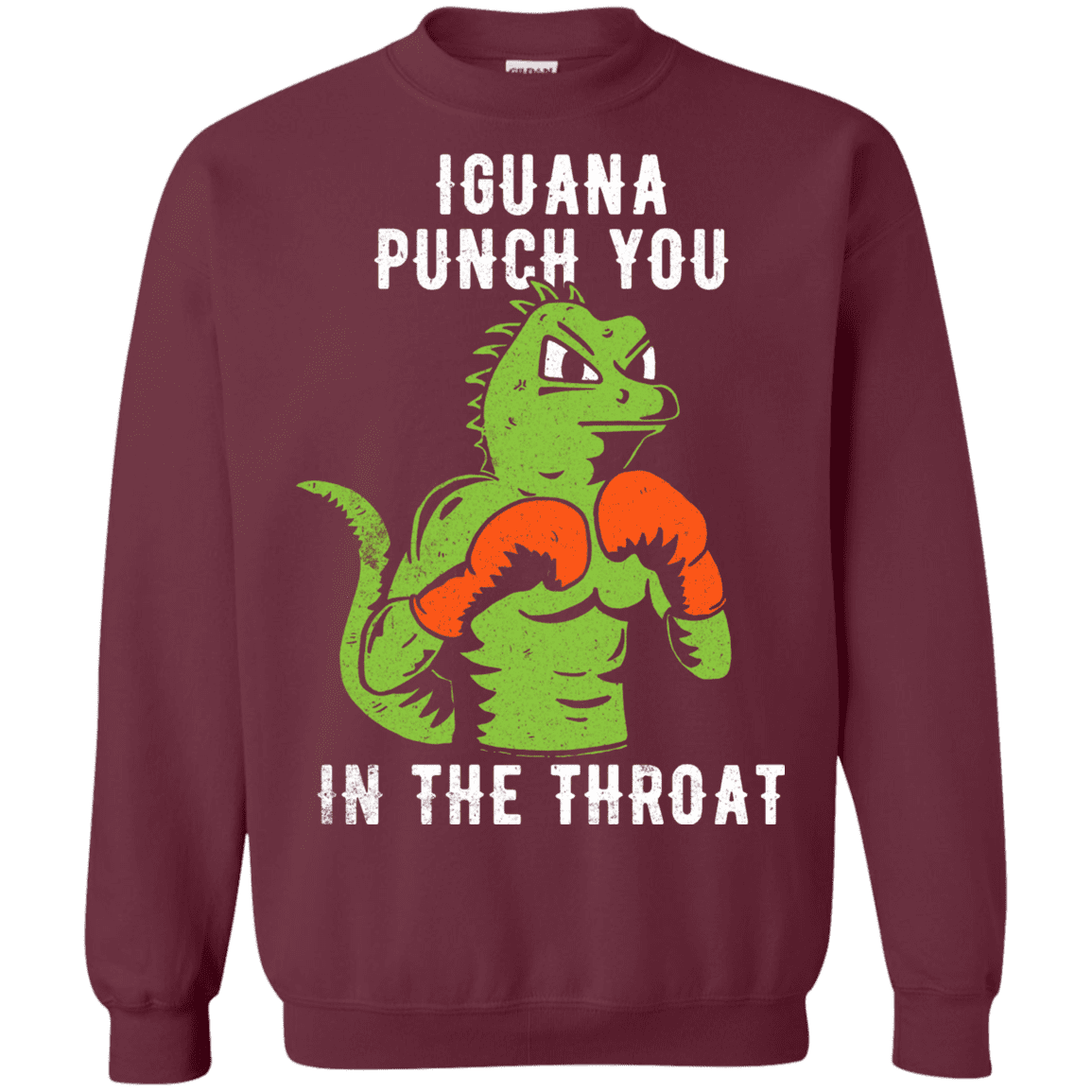 Sweatshirts Maroon / S Iguana Punch You Crewneck Sweatshirt