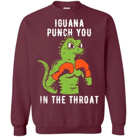 Sweatshirts Maroon / S Iguana Punch You Crewneck Sweatshirt