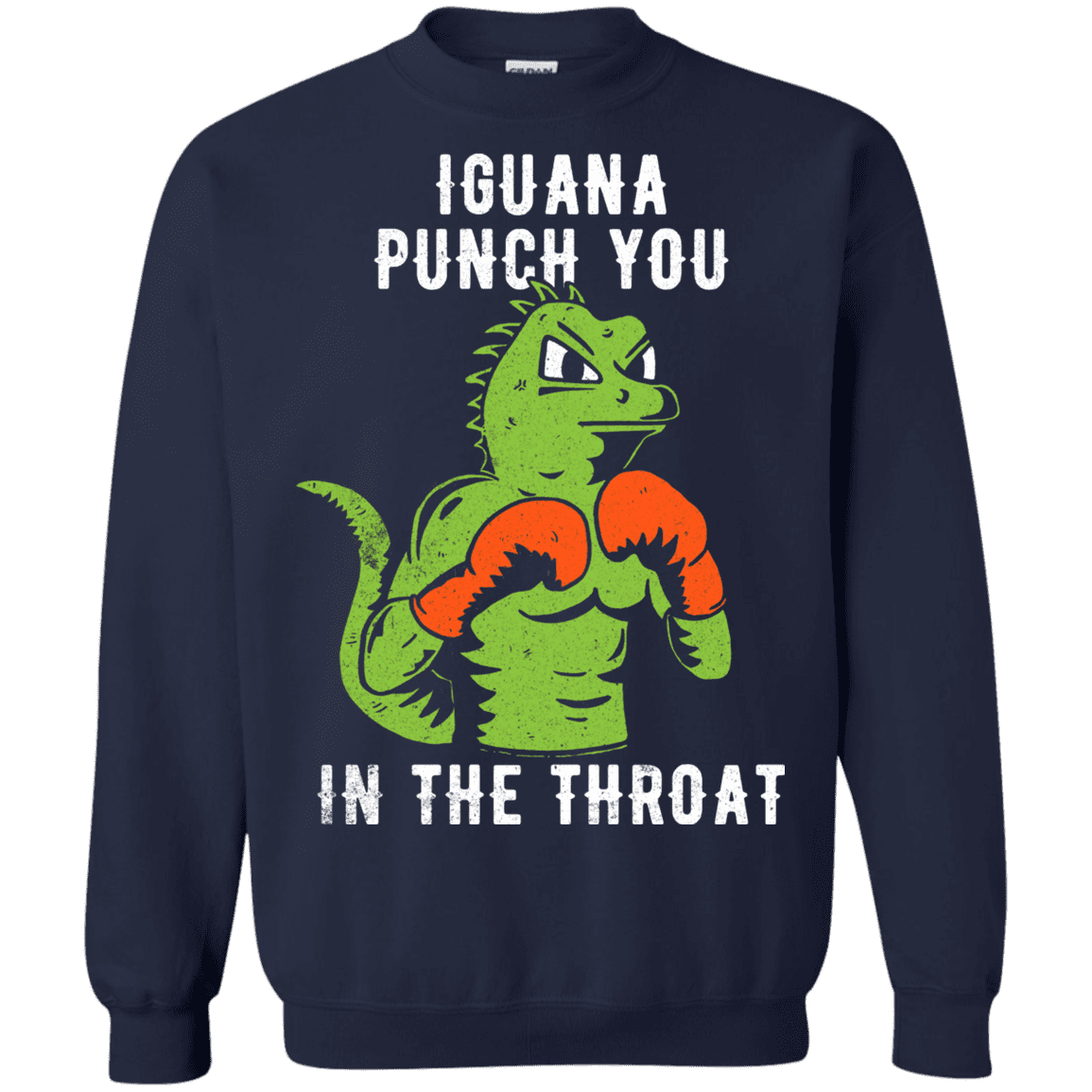 Sweatshirts Navy / S Iguana Punch You Crewneck Sweatshirt