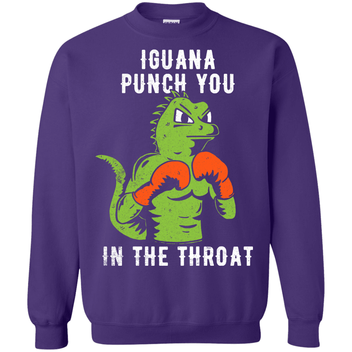 Sweatshirts Purple / S Iguana Punch You Crewneck Sweatshirt