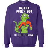 Sweatshirts Purple / S Iguana Punch You Crewneck Sweatshirt