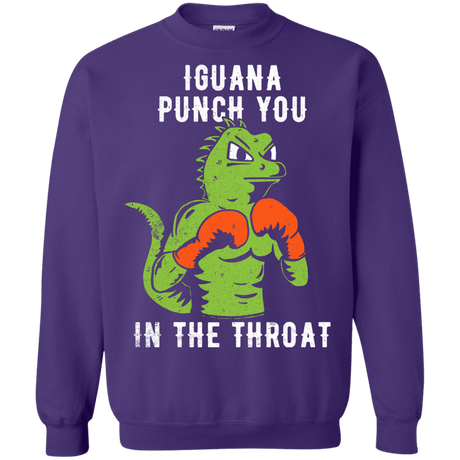 Sweatshirts Purple / S Iguana Punch You Crewneck Sweatshirt