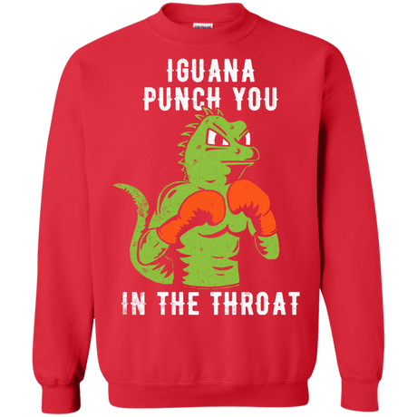 Sweatshirts Red / S Iguana Punch You Crewneck Sweatshirt