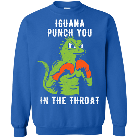 Sweatshirts Royal / S Iguana Punch You Crewneck Sweatshirt