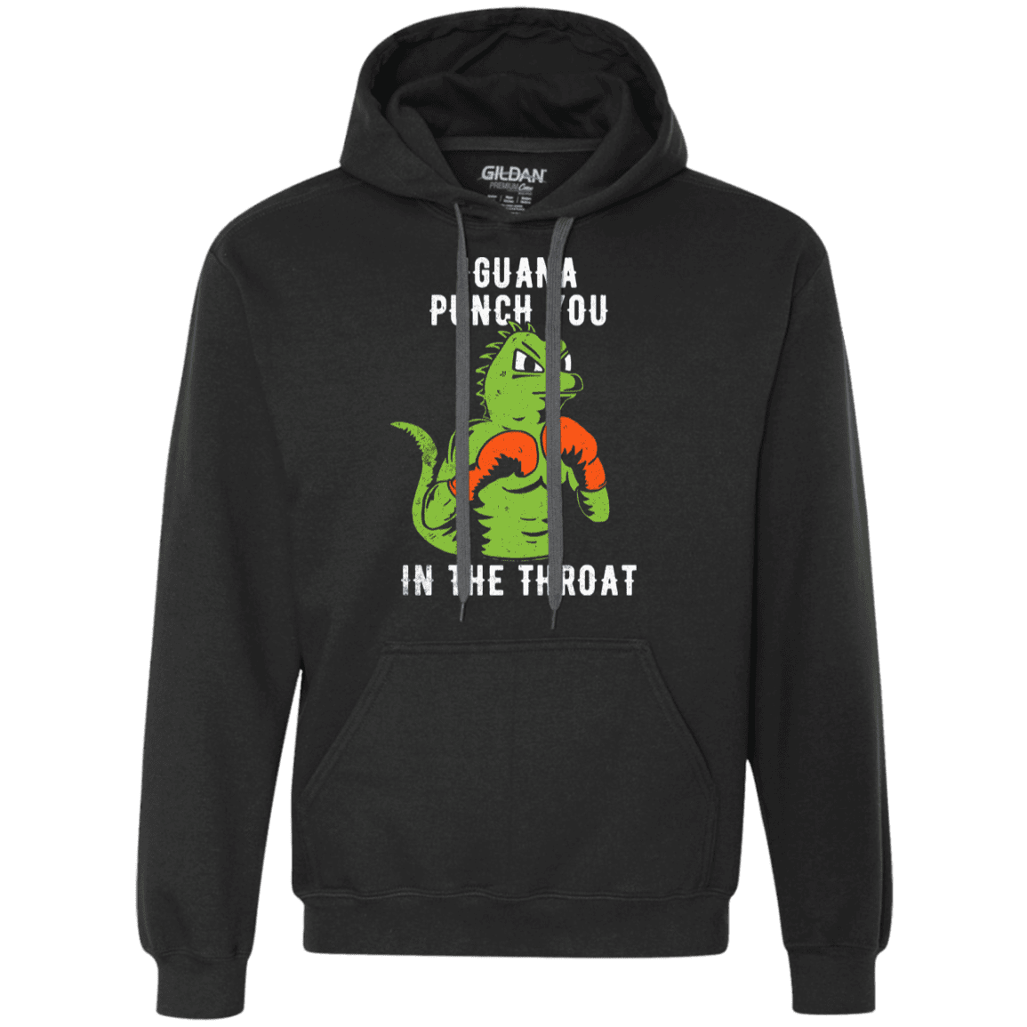 Sweatshirts Black / S Iguana Punch You Premium Fleece Hoodie