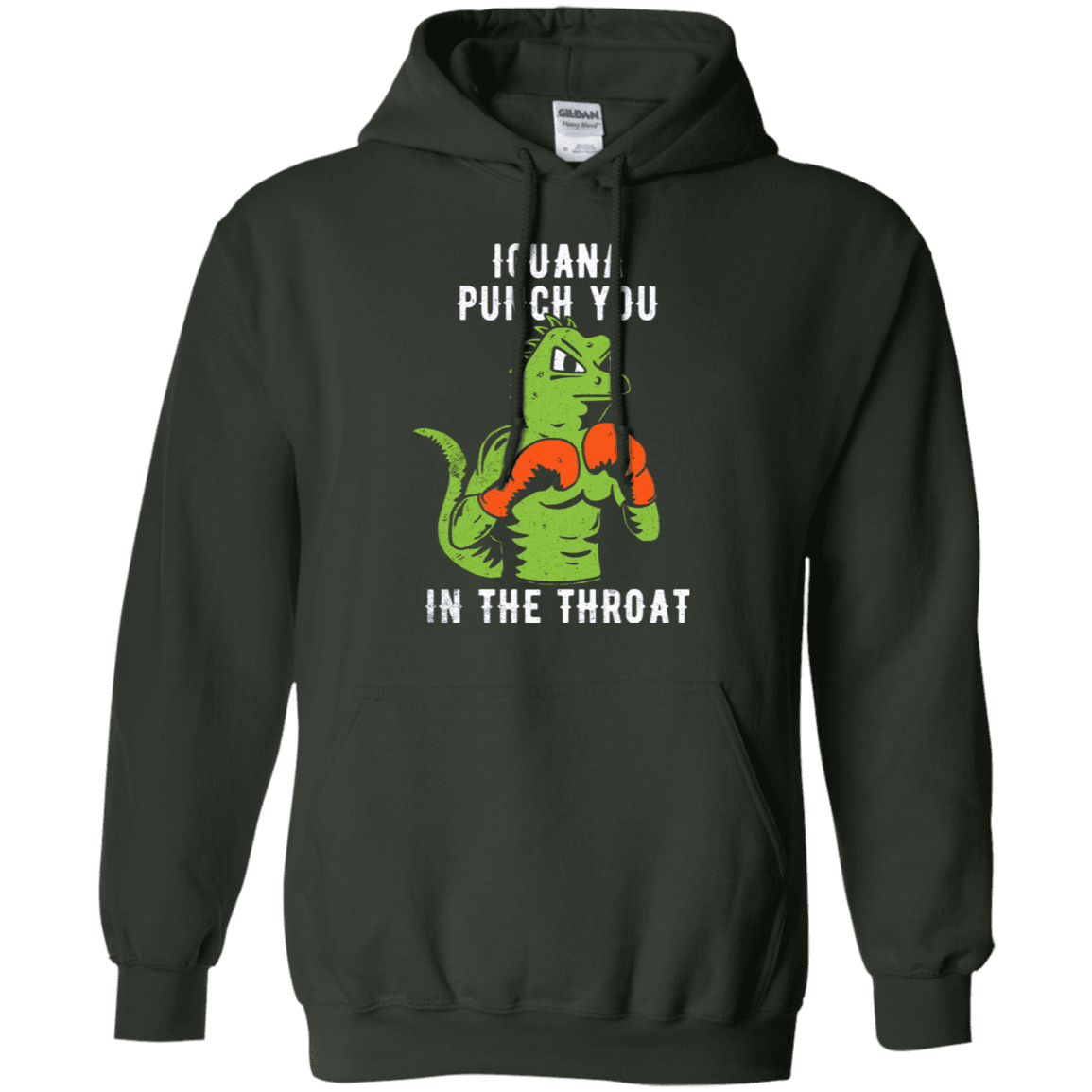 Sweatshirts Forest Green / S Iguana Punch You Pullover Hoodie