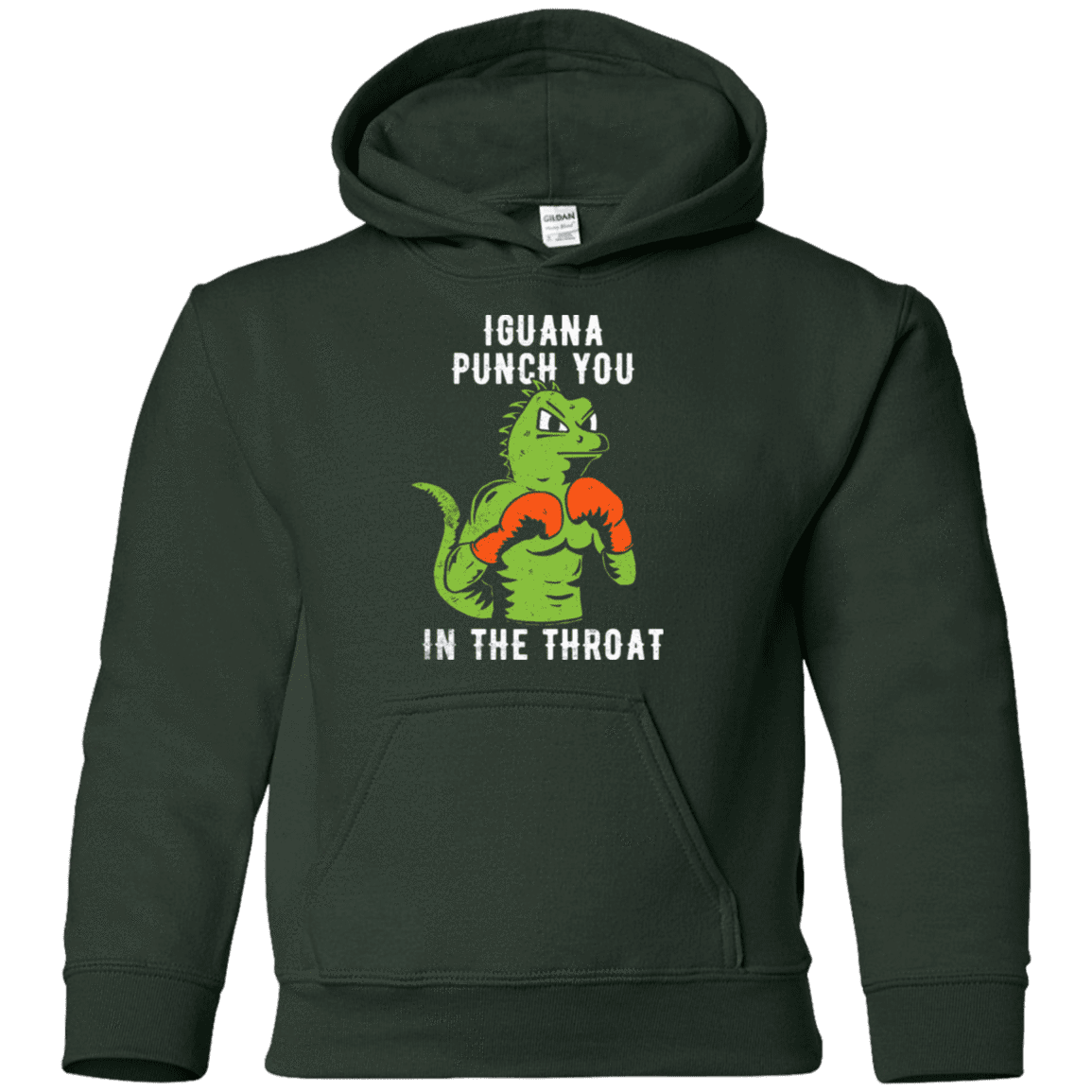 Sweatshirts Forest Green / YS Iguana Punch You Youth Hoodie