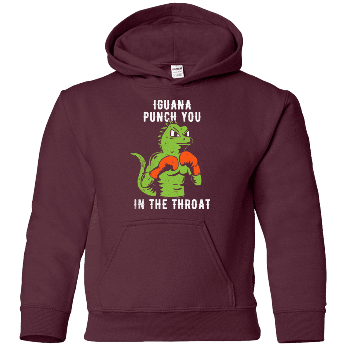 Sweatshirts Maroon / YS Iguana Punch You Youth Hoodie