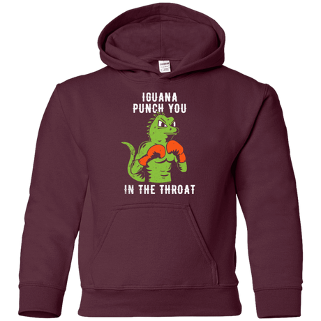 Sweatshirts Maroon / YS Iguana Punch You Youth Hoodie