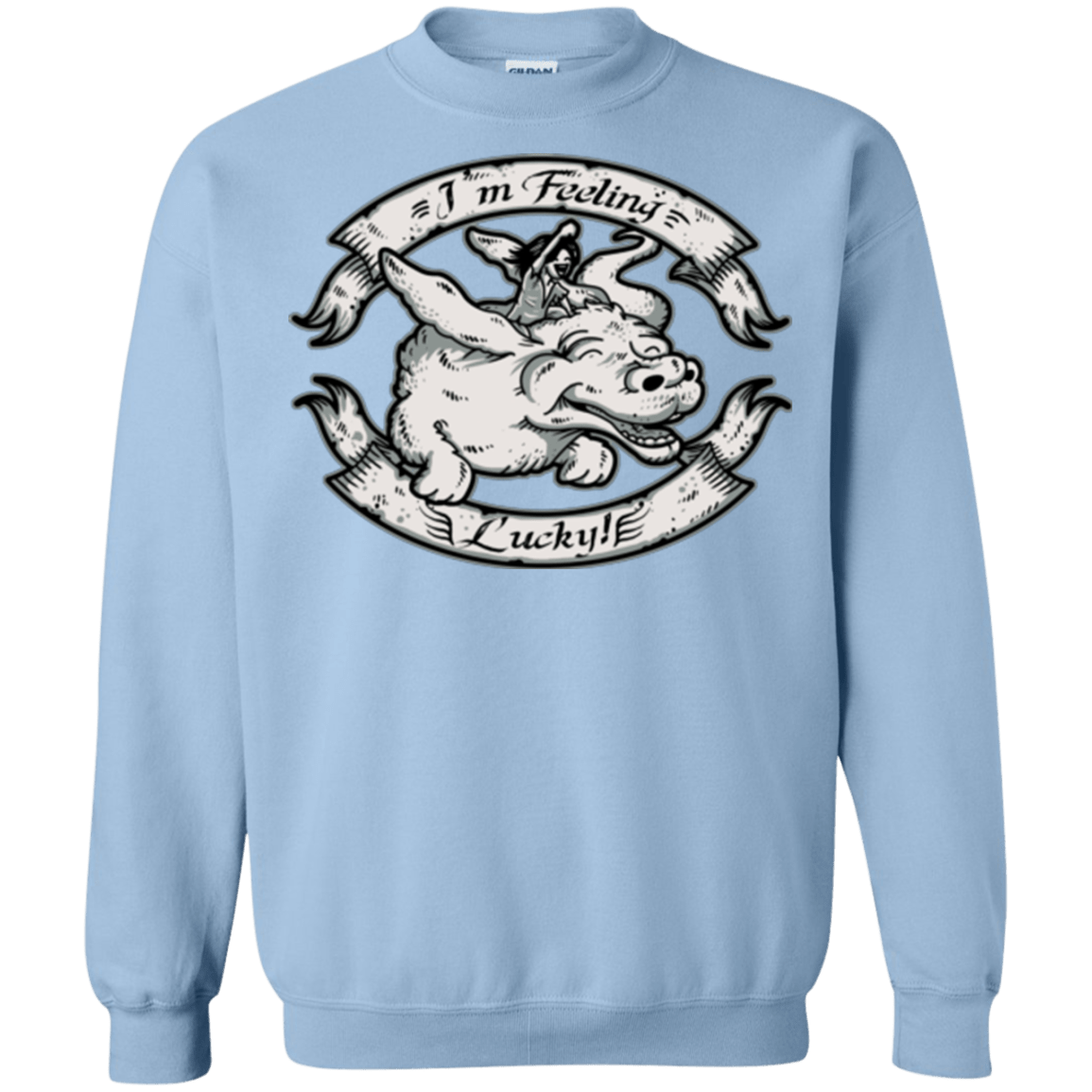 Sweatshirts Light Blue / Small IM FEELING LUCKY Crewneck Sweatshirt