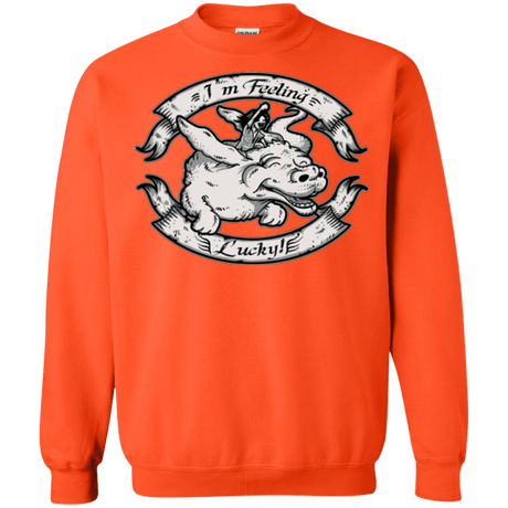 Sweatshirts Orange / Small IM FEELING LUCKY Crewneck Sweatshirt