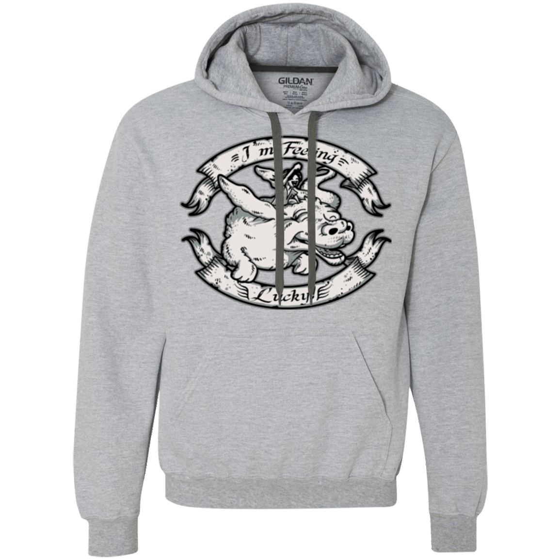 Sweatshirts Sport Grey / Small IM FEELING LUCKY Premium Fleece Hoodie