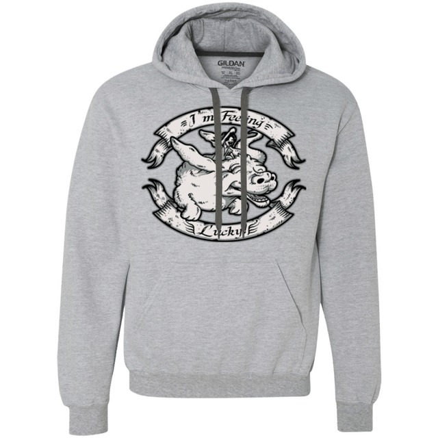 Sweatshirts Sport Grey / Small IM FEELING LUCKY Premium Fleece Hoodie