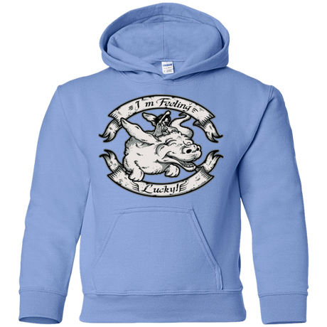 Sweatshirts Carolina Blue / YS IM FEELING LUCKY Youth Hoodie