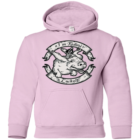 Sweatshirts Light Pink / YS IM FEELING LUCKY Youth Hoodie