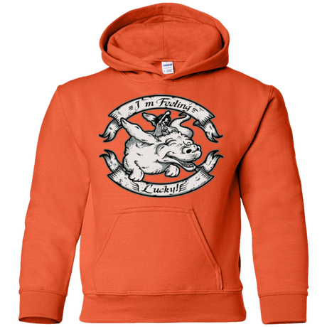 Sweatshirts Orange / YS IM FEELING LUCKY Youth Hoodie
