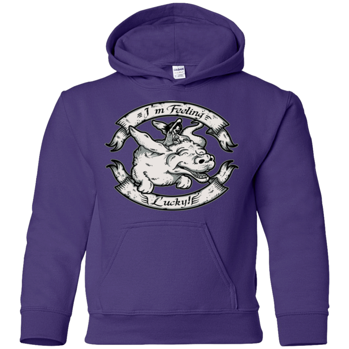 Sweatshirts Purple / YS IM FEELING LUCKY Youth Hoodie