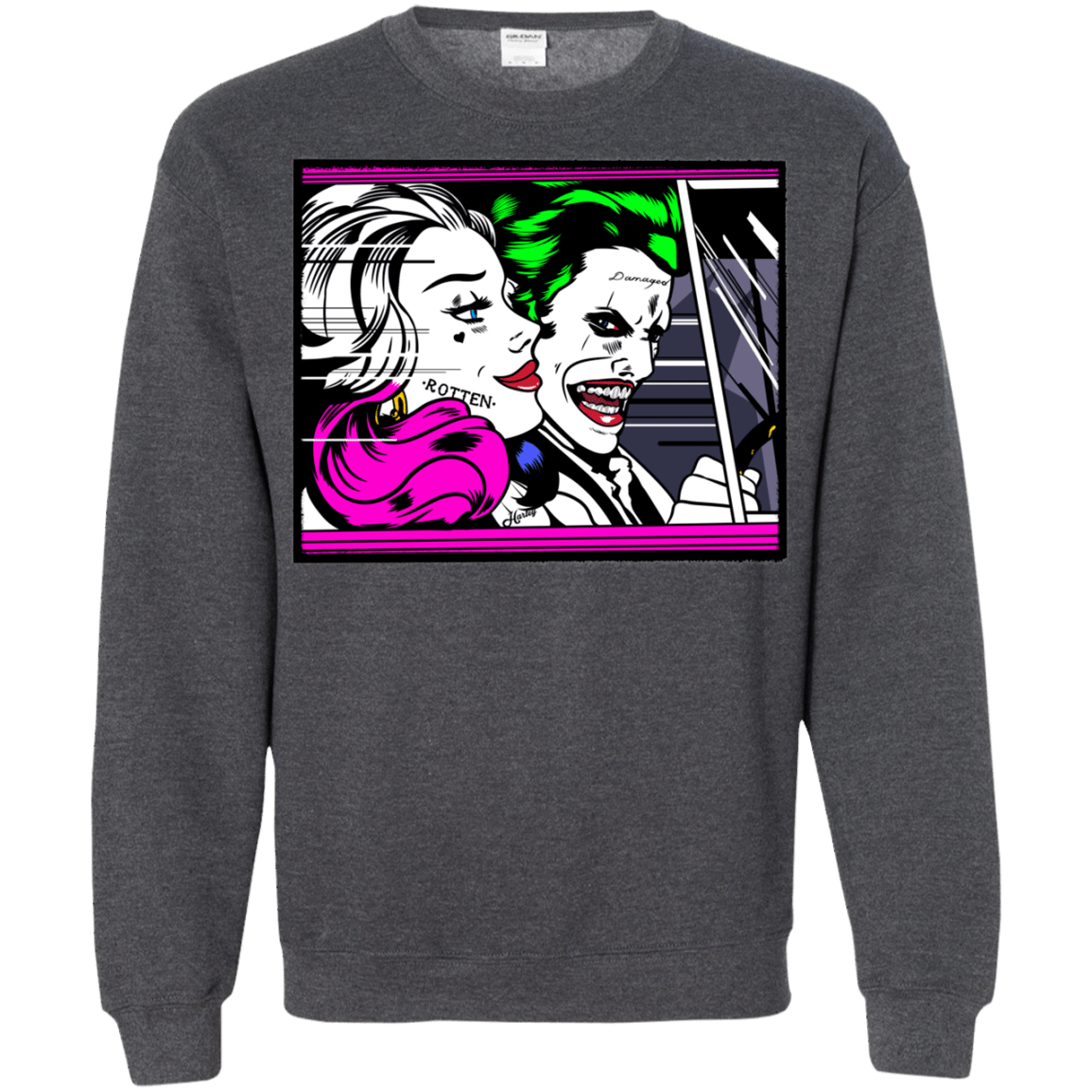Sweatshirts Dark Heather / Small In The Jokecar Crewneck Sweatshirt