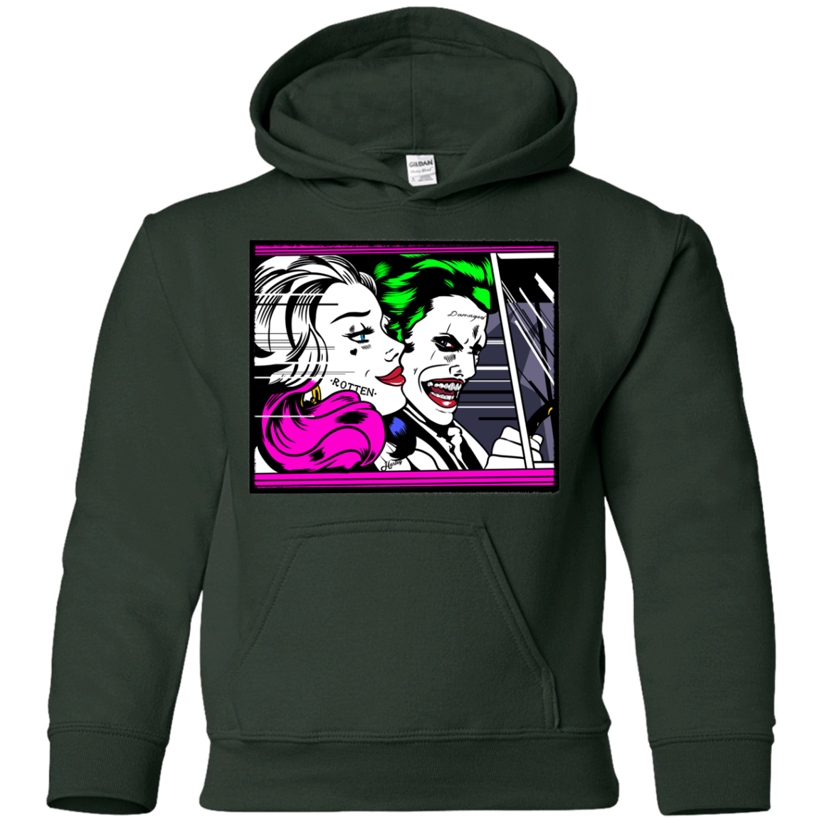 Sweatshirts Forest Green / YS In The Jokecar Youth Hoodie