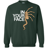 Sweatshirts Forest Green / Small IN YOUR FACE Crewneck Sweatshirt