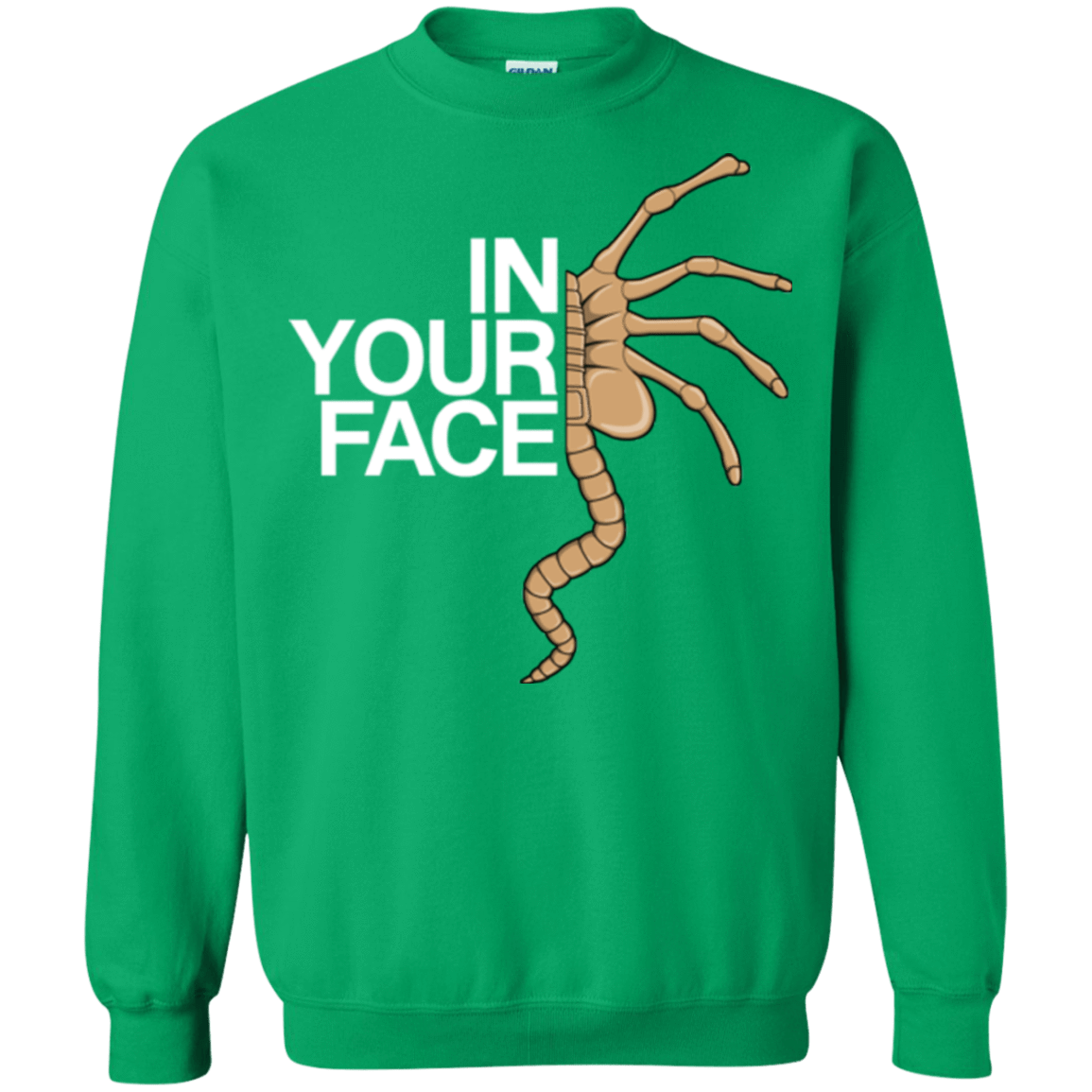 Sweatshirts Irish Green / Small IN YOUR FACE Crewneck Sweatshirt