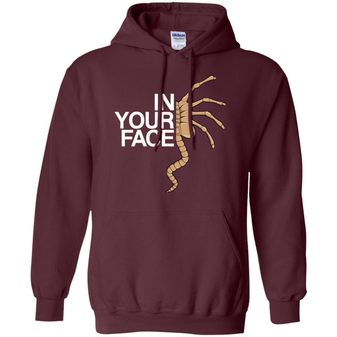 Sweatshirts Maroon / Small IN YOUR FACE Pullover Hoodie