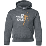 Sweatshirts Dark Heather / YS IN YOUR FACE Youth Hoodie