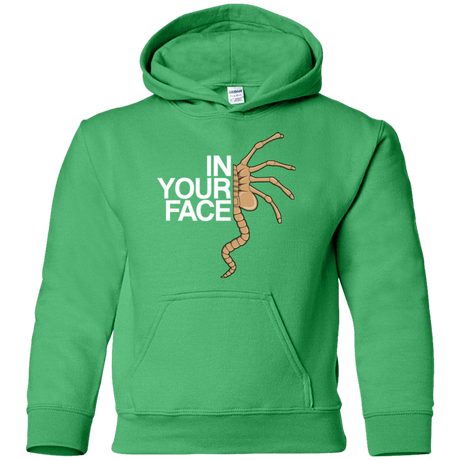 Sweatshirts Irish Green / YS IN YOUR FACE Youth Hoodie