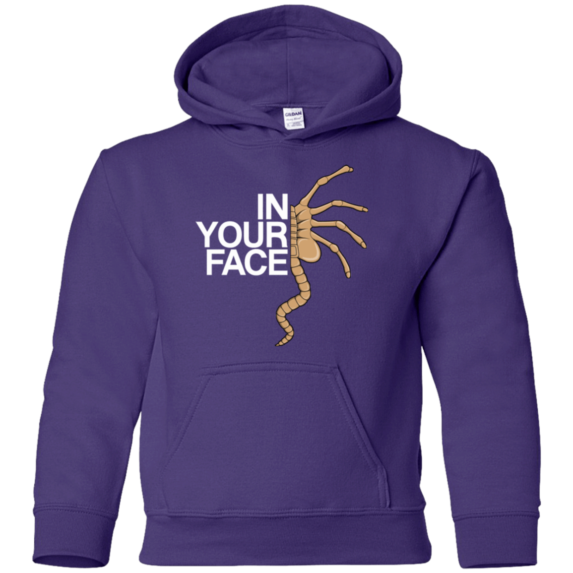 Sweatshirts Purple / YS IN YOUR FACE Youth Hoodie