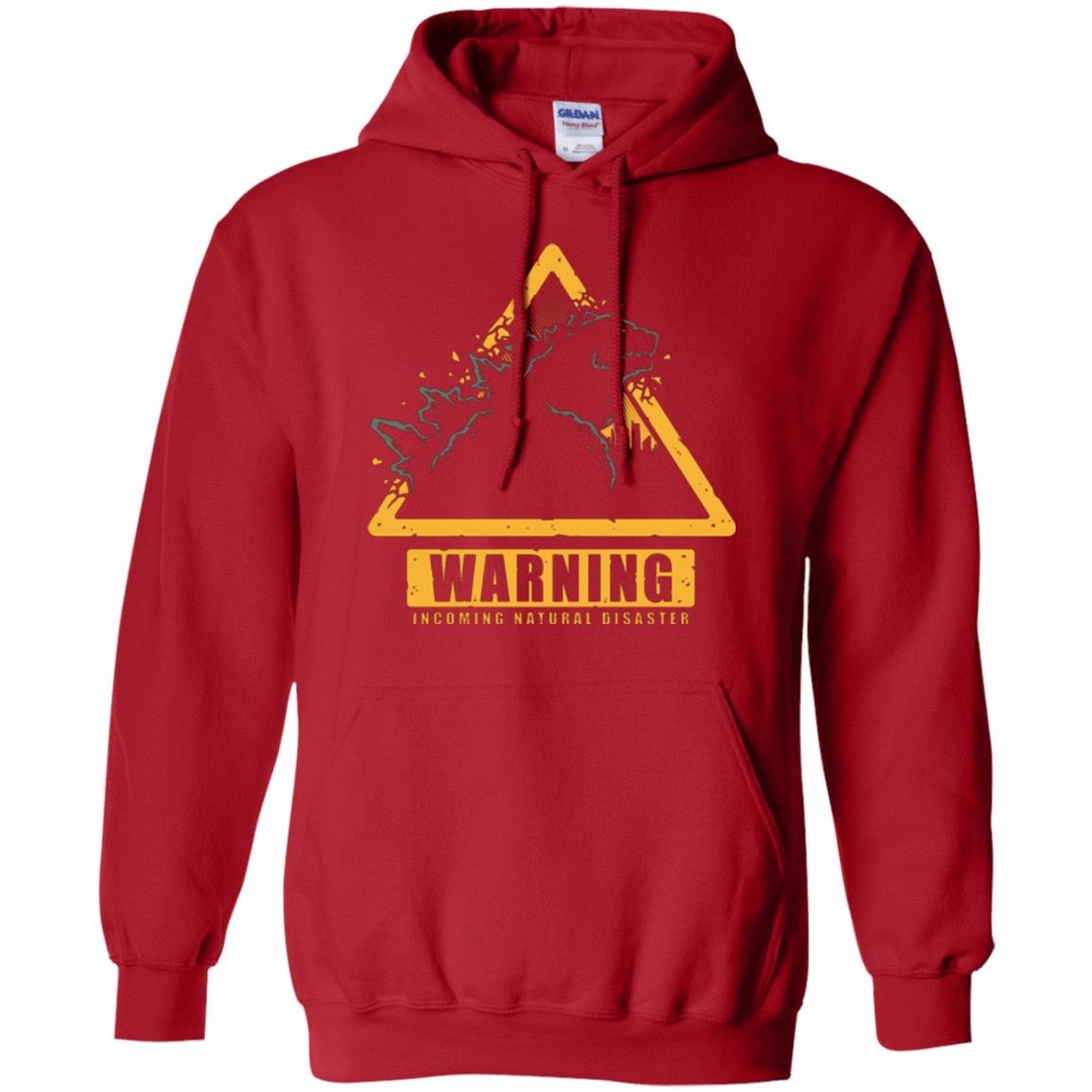 Sweatshirts Red / Small Incoming Natural Disaster Pullover Hoodie