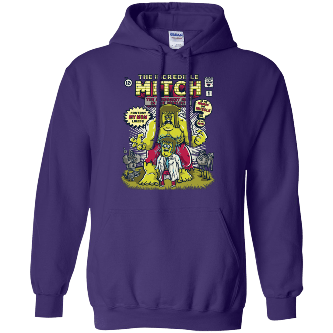 Sweatshirts Purple / Small Incredible Mitch Pullover Hoodie