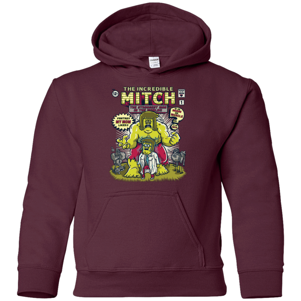 Sweatshirts Maroon / YS Incredible Mitch Youth Hoodie