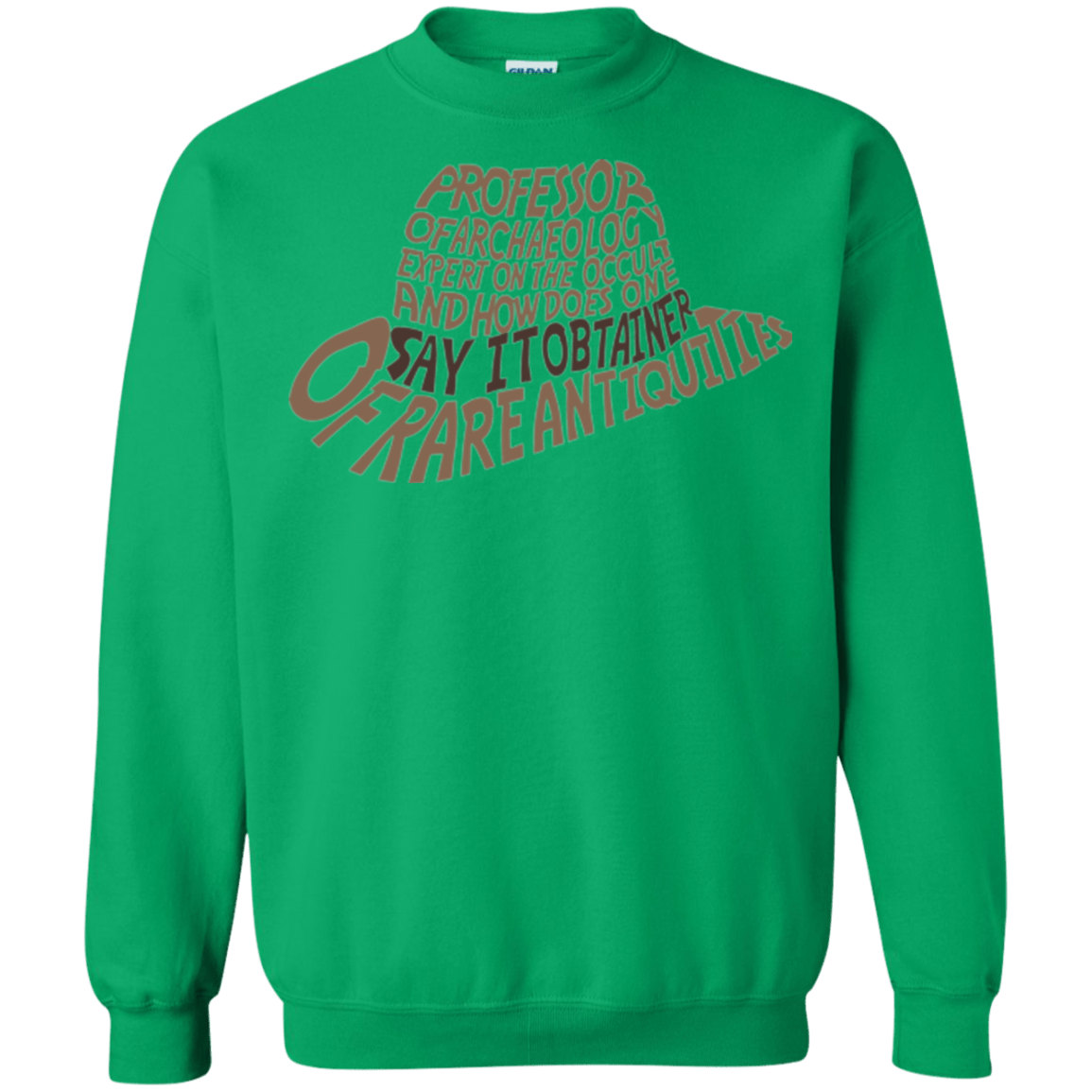 Sweatshirts Irish Green / Small Indiana hat Crewneck Sweatshirt