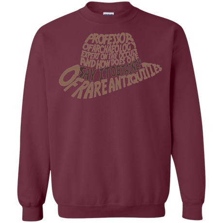Sweatshirts Maroon / Small Indiana hat Crewneck Sweatshirt