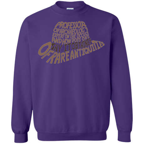 Sweatshirts Purple / Small Indiana hat Crewneck Sweatshirt