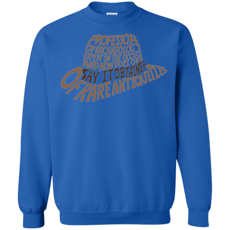 Sweatshirts Royal / Small Indiana hat Crewneck Sweatshirt