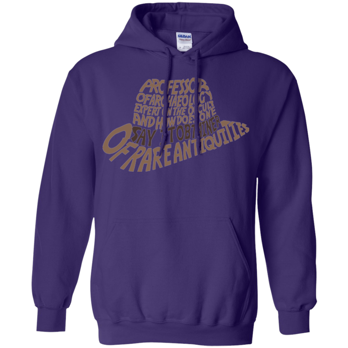 Sweatshirts Purple / Small Indiana hat Pullover Hoodie