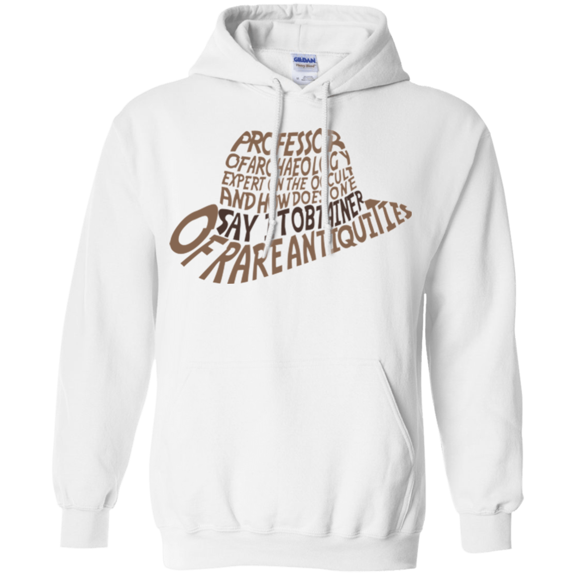 Sweatshirts White / Small Indiana hat Pullover Hoodie