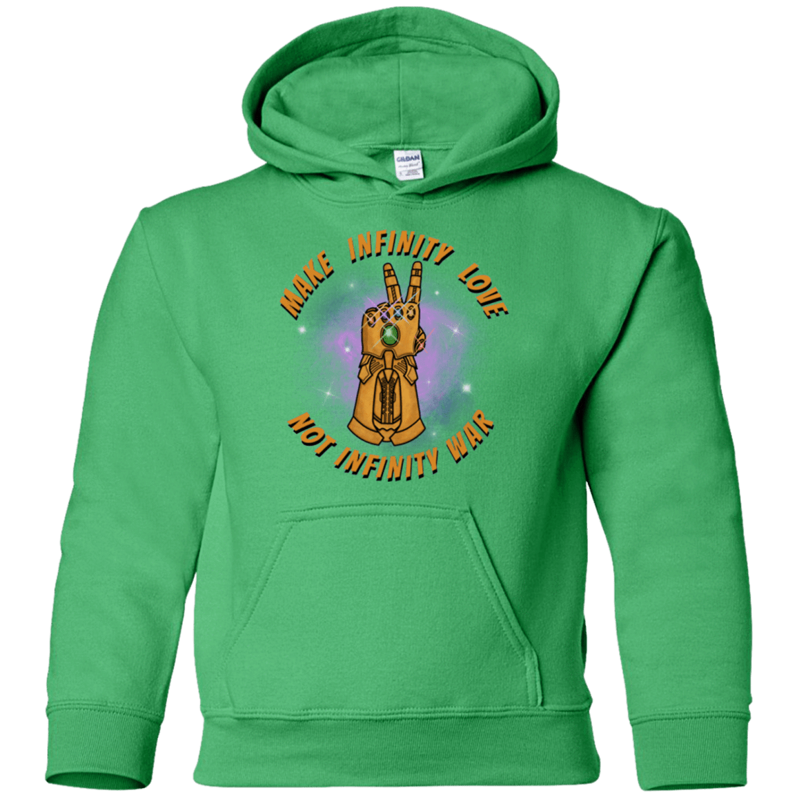 Sweatshirts Irish Green / YS Infinity Peace Youth Hoodie