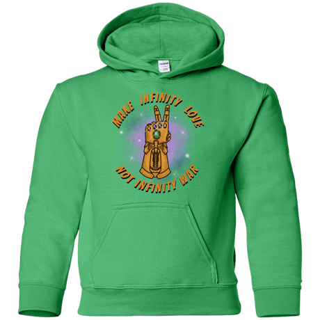 Sweatshirts Irish Green / YS Infinity Peace Youth Hoodie