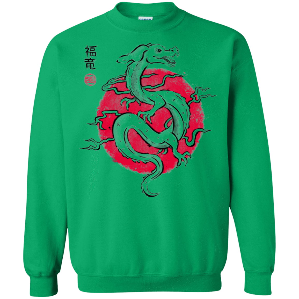 Sweatshirts Irish Green / Small Ink Fukuryu Crewneck Sweatshirt