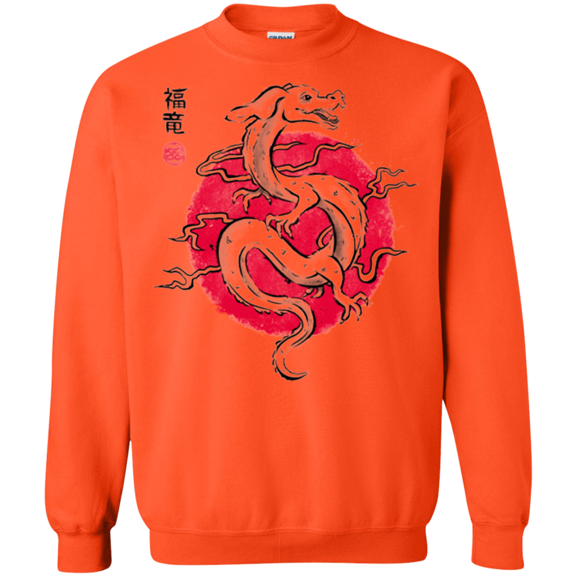 Sweatshirts Orange / Small Ink Fukuryu Crewneck Sweatshirt