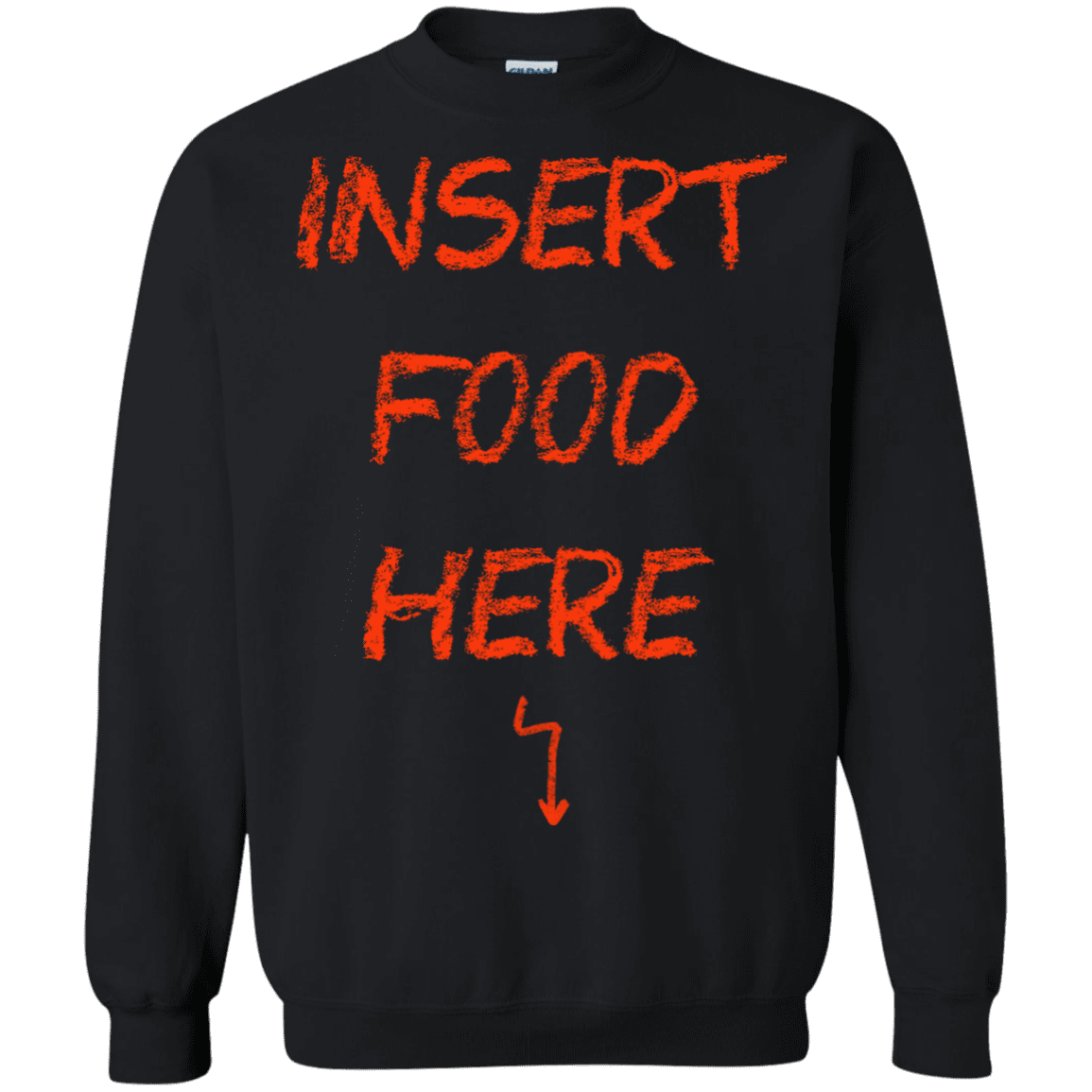 Sweatshirts Black / S Insert Food Crewneck Sweatshirt