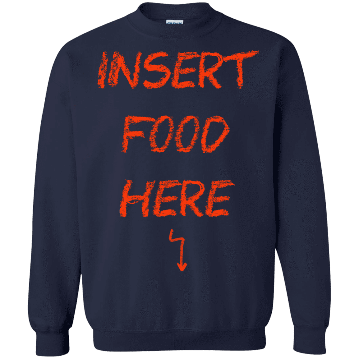 Sweatshirts Navy / S Insert Food Crewneck Sweatshirt