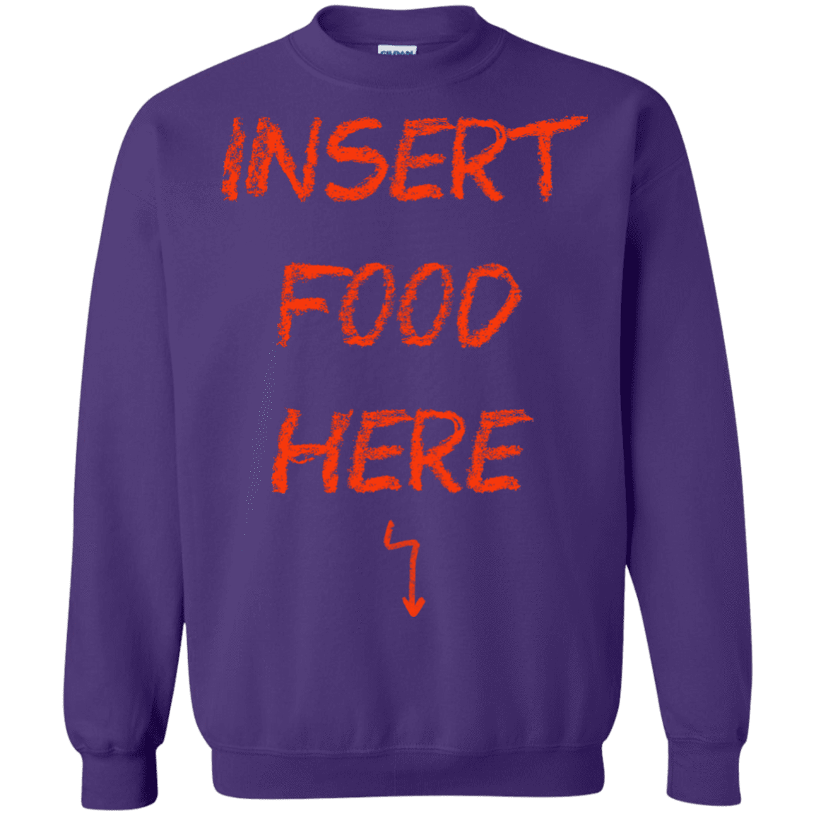 Sweatshirts Purple / S Insert Food Crewneck Sweatshirt