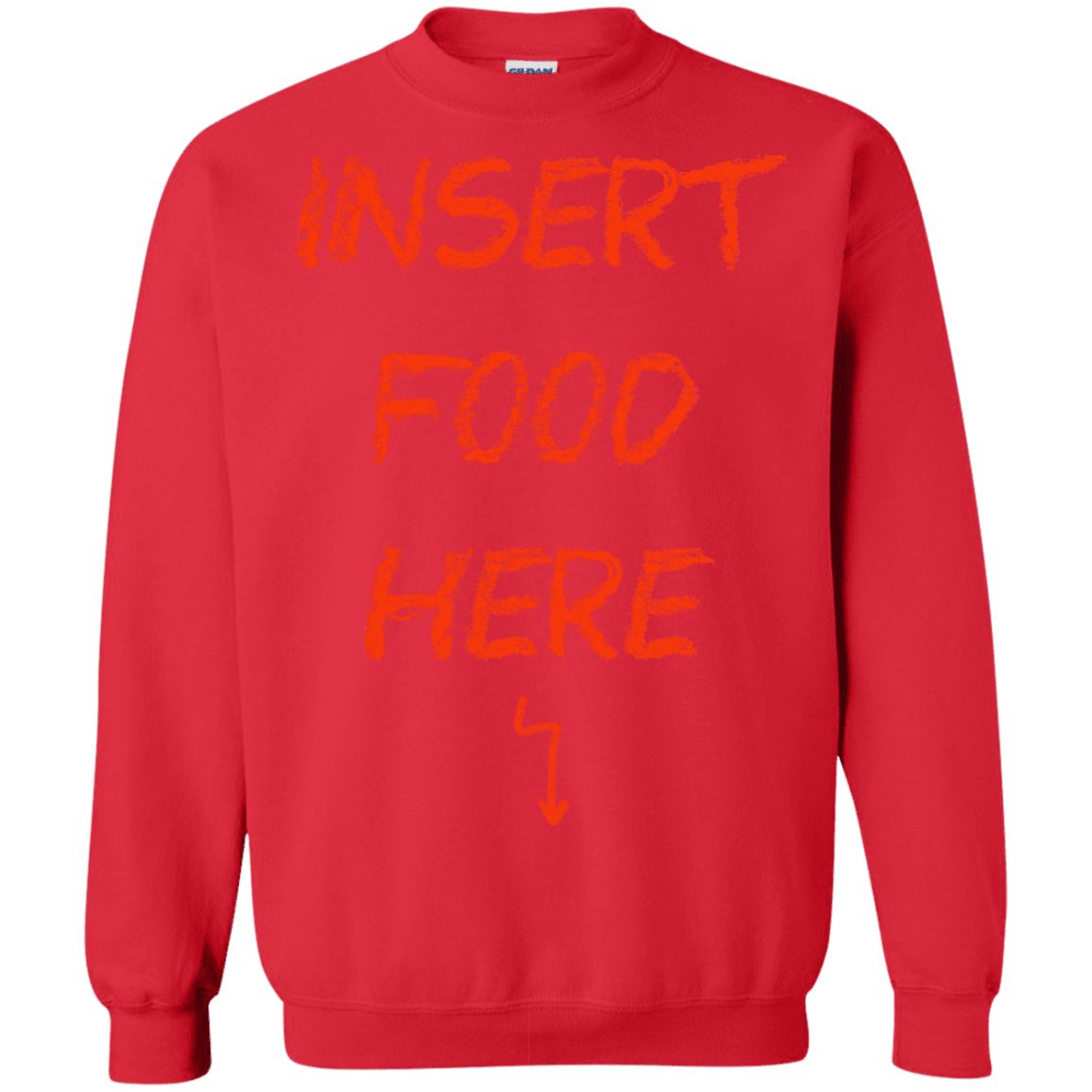 Sweatshirts Red / S Insert Food Crewneck Sweatshirt