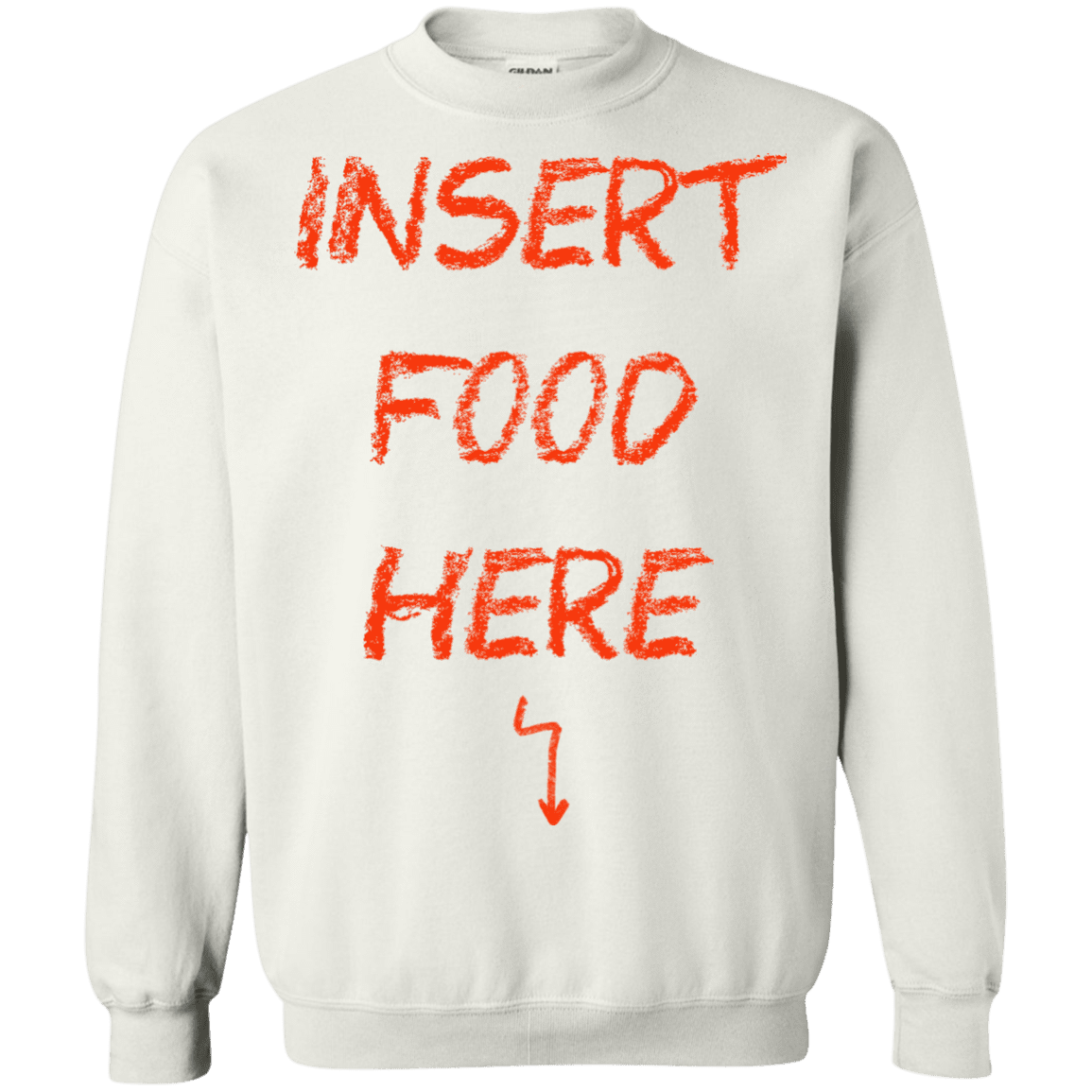 Sweatshirts White / S Insert Food Crewneck Sweatshirt