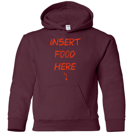Sweatshirts Maroon / YS Insert Food Youth Hoodie