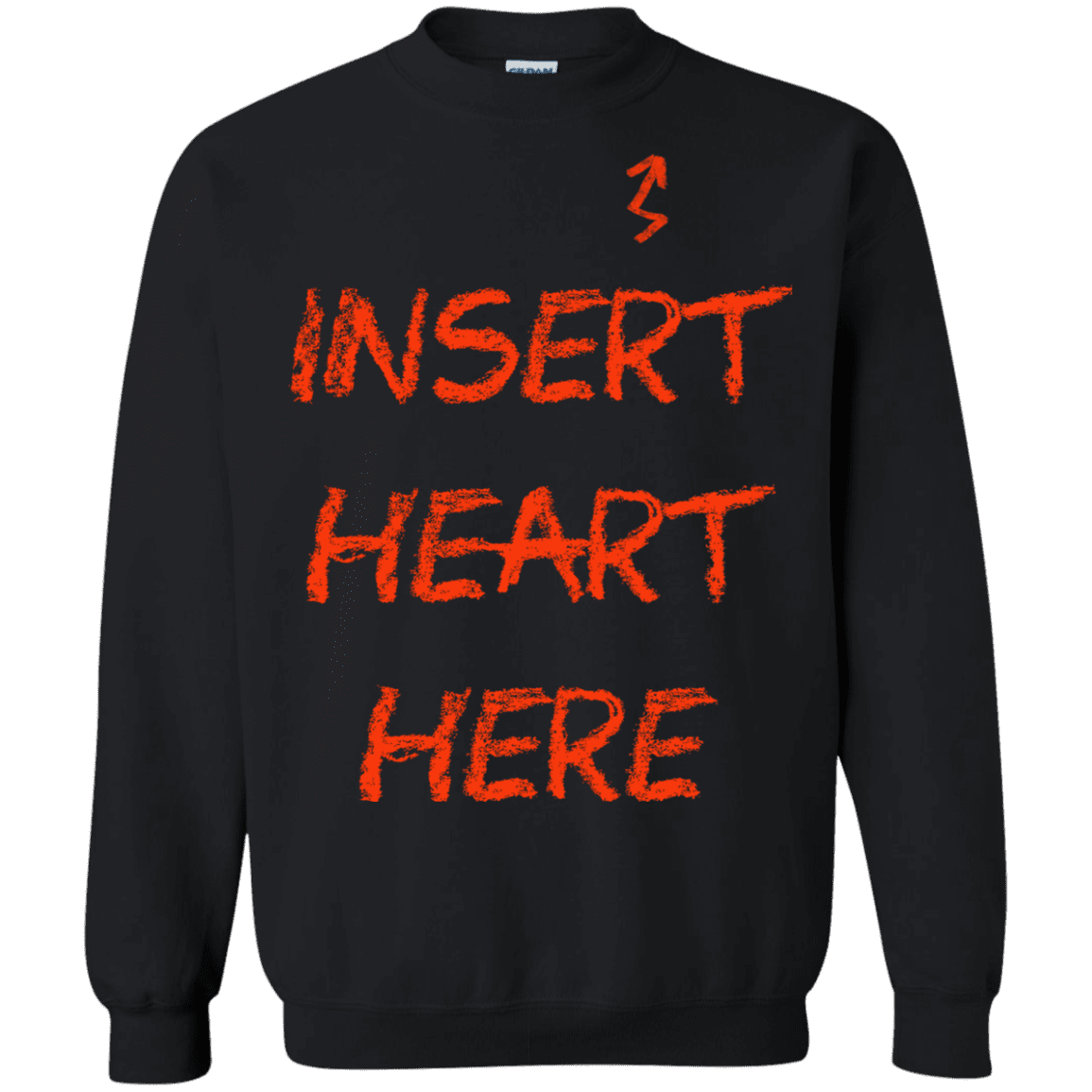 Sweatshirts Black / S Insert Heart Here Crewneck Sweatshirt