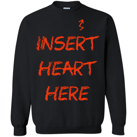 Sweatshirts Black / S Insert Heart Here Crewneck Sweatshirt